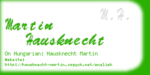 martin hausknecht business card